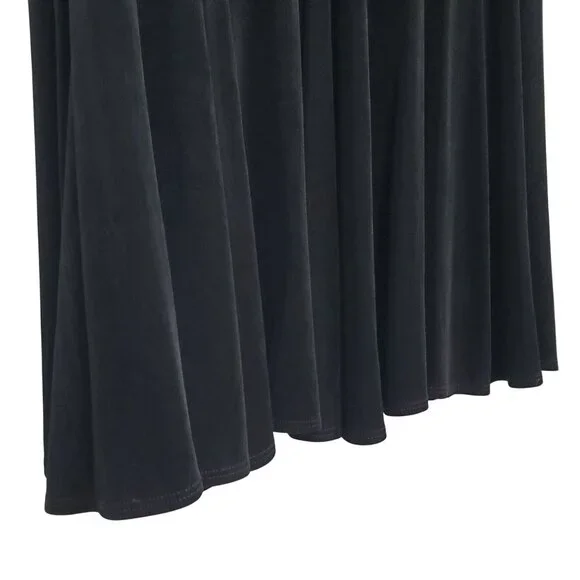 Chicos Travelers 3 Sz XL Skirt Slinky Stretch Full Flared Multi Panel Midi Long - Picture 7 of 9